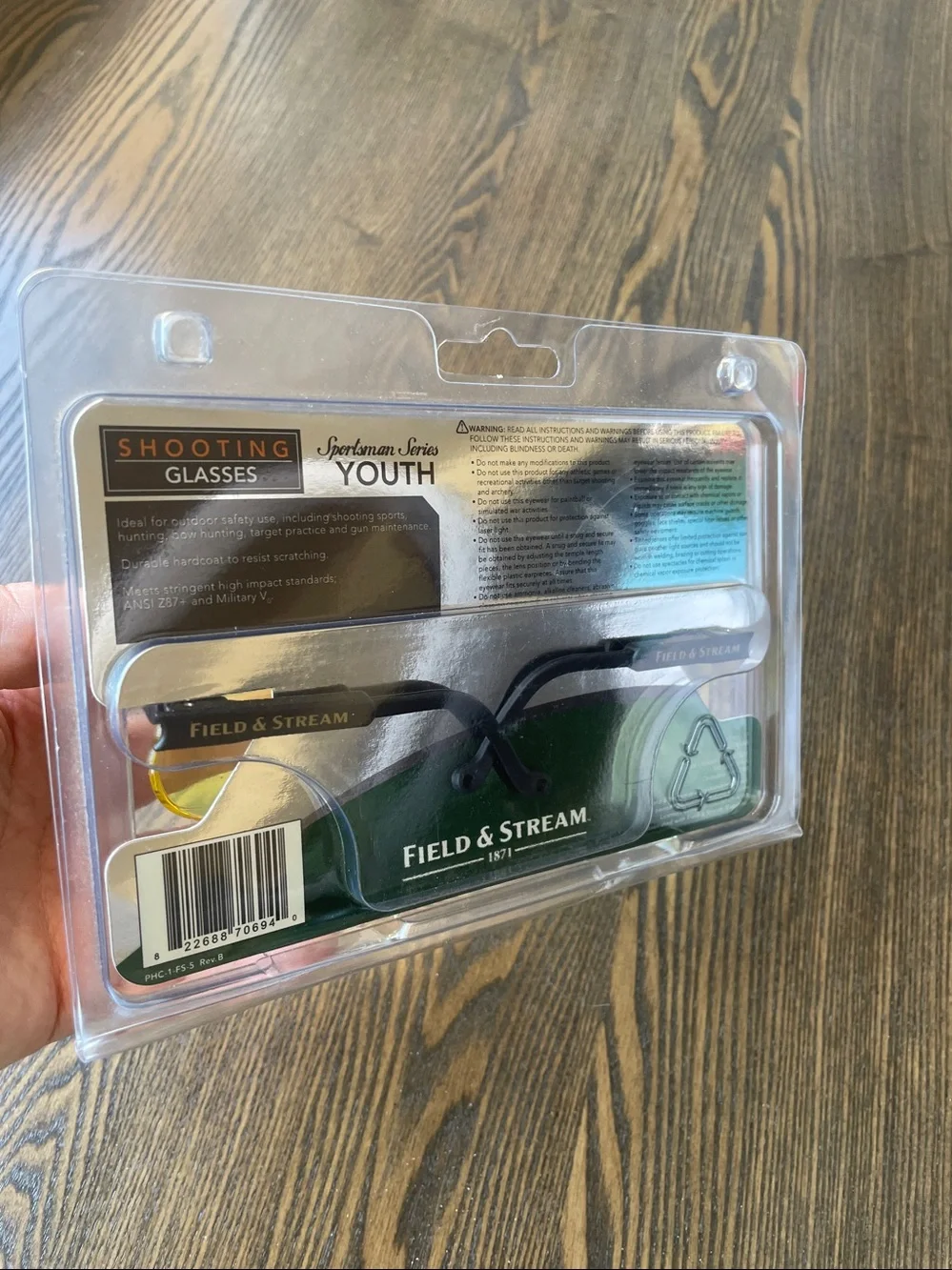 Youth Shooting Glasses Field & Stream Sportsman Series NIB